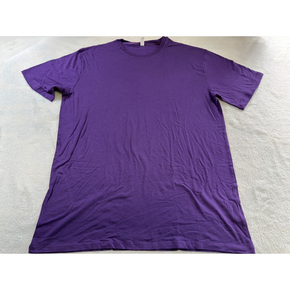 Royal Avalon Mens XL Purple Bamboo Blend Short Sleeve Crew Neck T-Shirt‎
